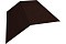 Планка конька плоского 145х145 0,5 GreenCoat Pural с пленкой RR 887 шоколадно-коричневый (RAL 8017 шоколад)