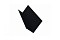 Планка примыкания 150х250 0,5 Satin с пленкой RAL 9005 черный